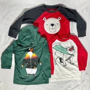 Bundle of 3 2T Tee Shirts Long Sleeve Old Navy Carter's and Jumping Beans